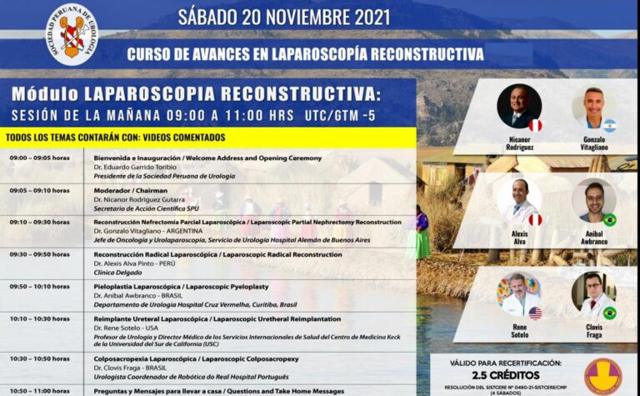 MASTER CLASS de EXPERTOS PERÚ- Curso de avances en laparoscopía reconstructiva