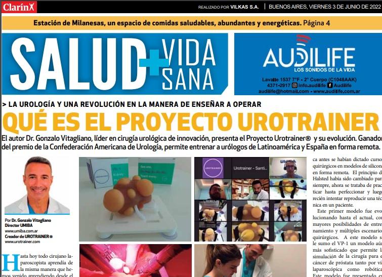 Nota sobre el proyecto UROTRAINER en CLARÍN