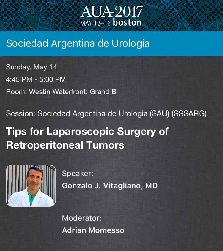 Presentación en Congreso Americano de Urología en Boston 2017 (2/2)