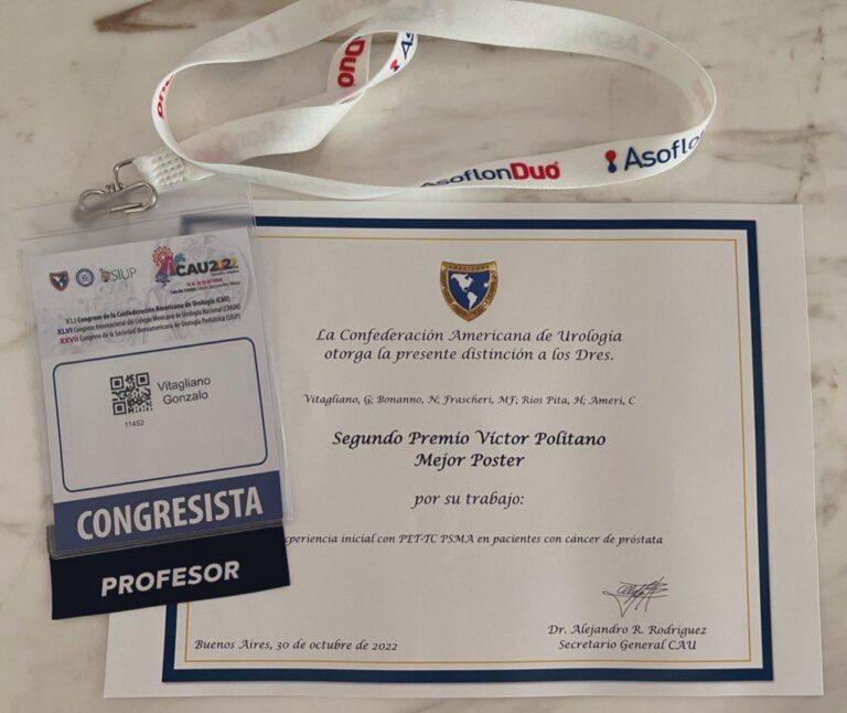 Prêmio de melhor trabalho em pôster no Congresso de Cancún