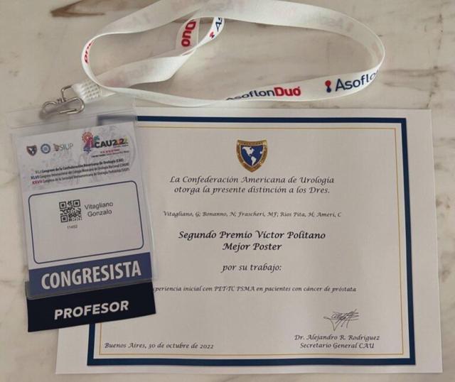 Premio a mejor trabajo en poster en Congreso en Cancún
