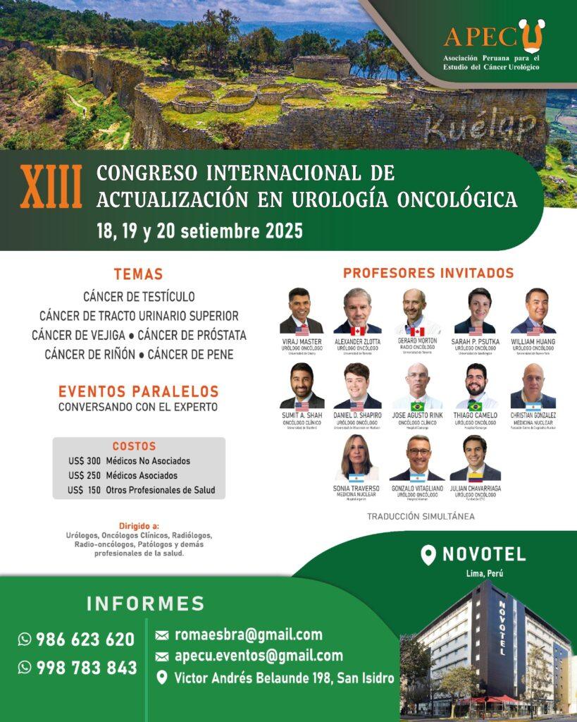 Congresso Internacional de Atualizações em Uro-Oncologia em Lima, Peru (4/5)