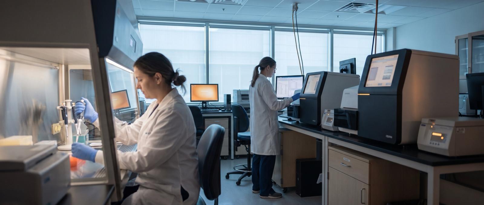 Un laboratorio de diagnóstico molecular.